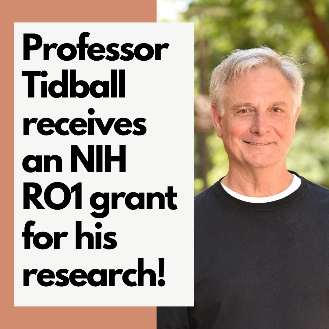 Professor Tidball receives an NIH RO1 grant for his research