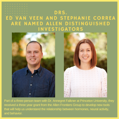 Drs. Ed van Veen and Stephanie Correa were named Allen Distinguished Investigators