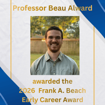 Professor Beau Alward is awarded the Society for Behavioral Neuroendocrinology’s (SBN) 2026 Frank A. Beach Early Career Award