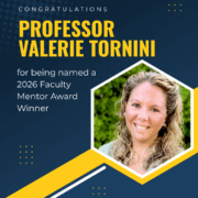 Professor Valerie Tornini is named a 2026 Faculty Mentor Award Winner