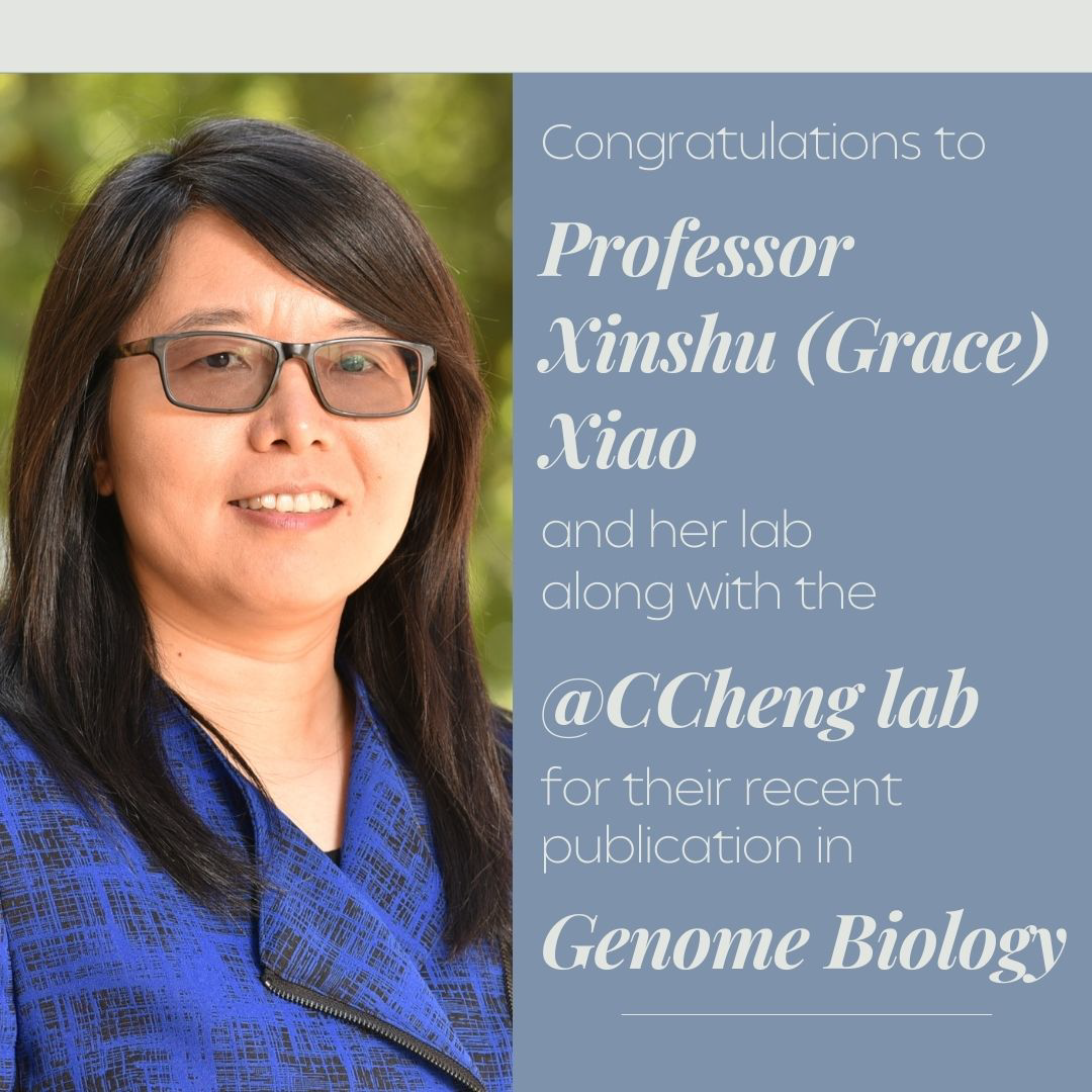 Congratulations to Professor Xinshu (Grace) Xiao and her lab along with the @CCheng lab for their recent publication in Genome Biology!