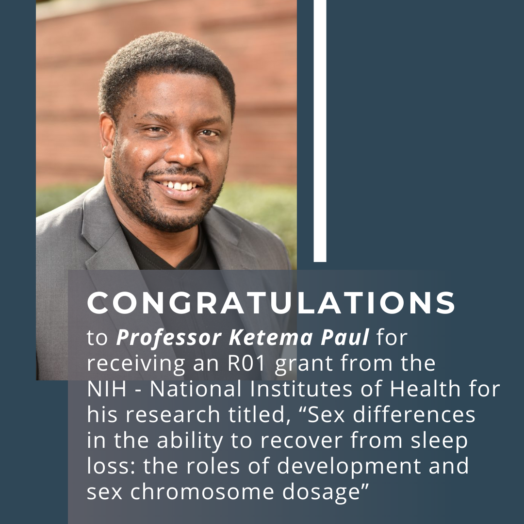 Congratulations to Professor Ketema Paul for receiving an R01 grant from the NIH – National Institutes of Health for his research!