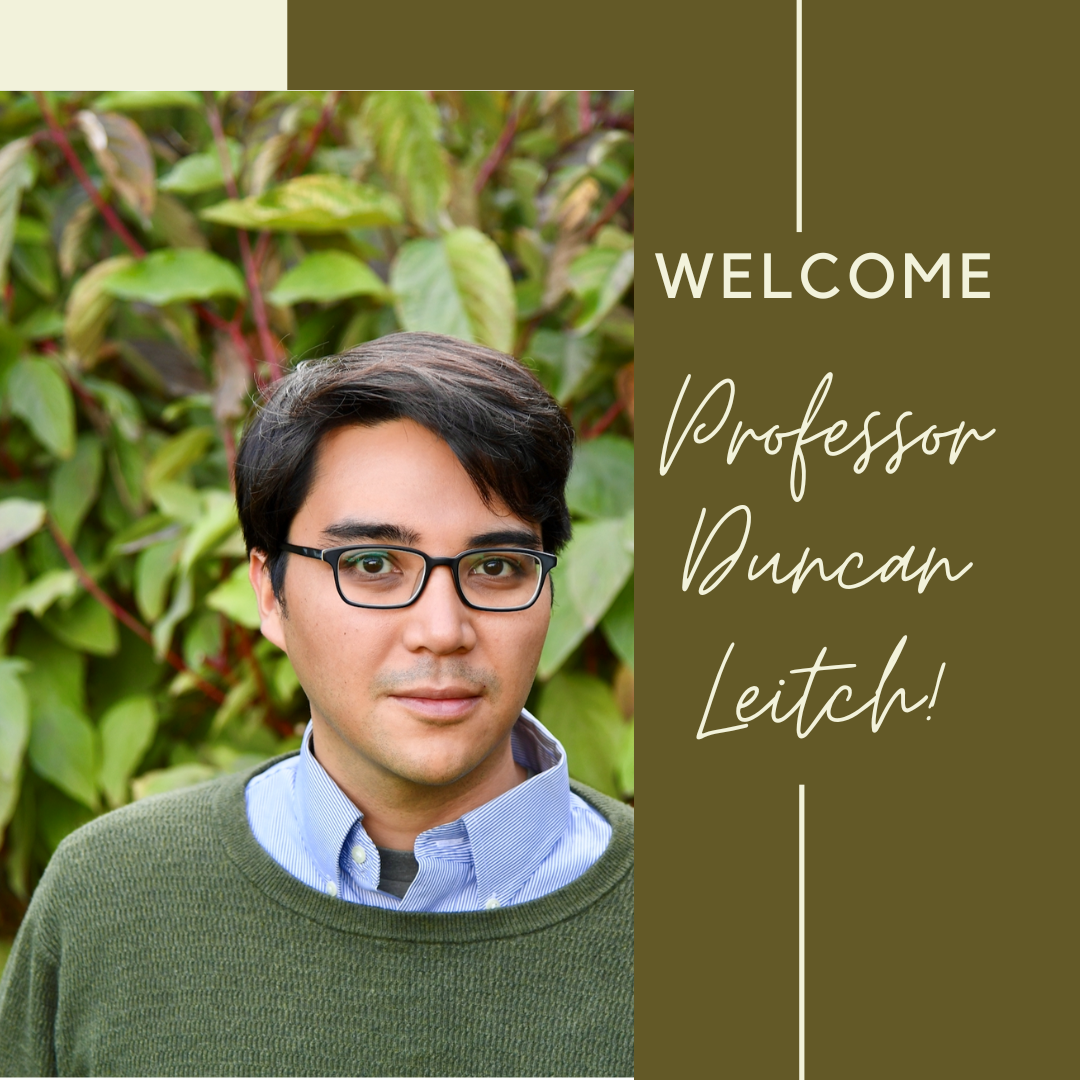 Welcome Professor Duncan Leitch!