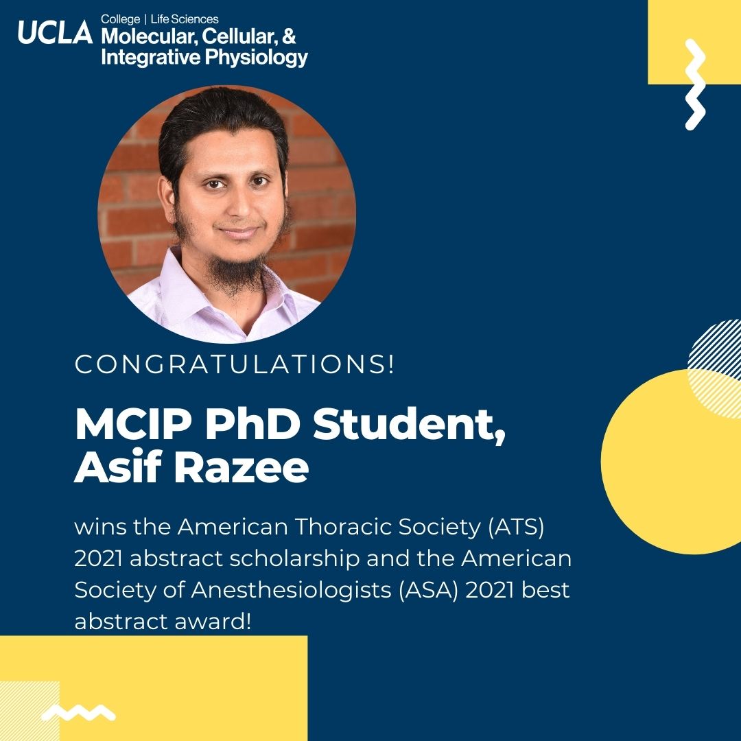 Congratulations to MCIP PhD Student, Asif Razee who won the American